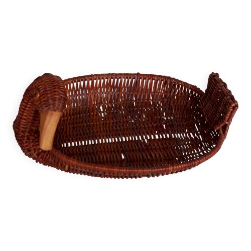 Panier canard vintage osier foncé