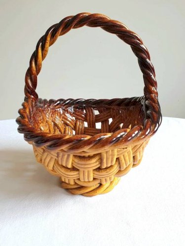 Panier en céramique tressée vintage
