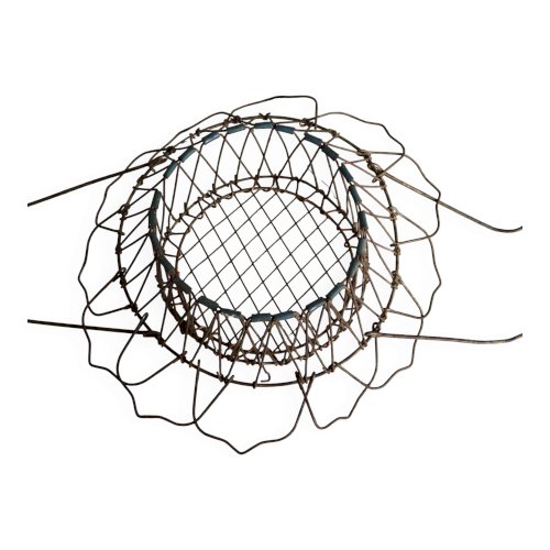 Panier pliant vintage en métal en forme de fleur