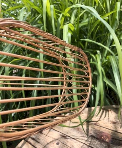Panier porte bouteille vintage en métal doré