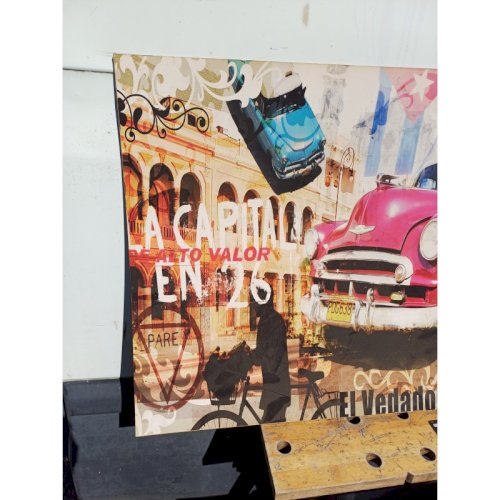 Panneau Bois déco Cuba Havane