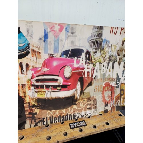 Panneau Bois déco Cuba Havane