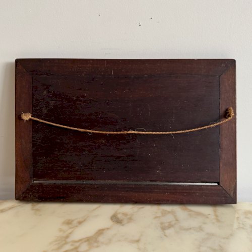 Panneau en bois de fer décor incrusté de nacre Indochine Vietnam M3929