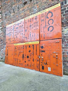 Panneaux muraux vintage porte outils professionnels, Renault