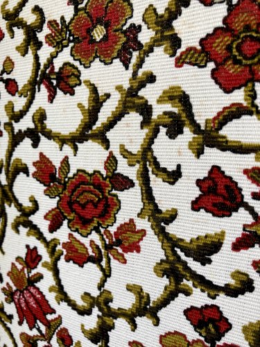 Paravent ancien 4 feuilles en pin – Entièrement restauré – Tissu "Grand Teint meubles"