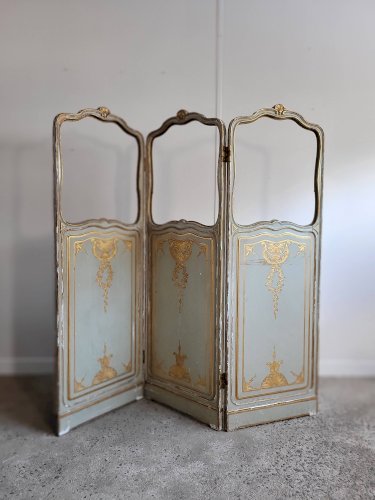Paravent trois feuilles début XIXe siècle.