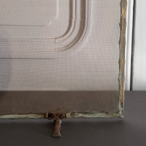 Pare-feu en bronze doré décor de bambou milieu XXe M3721