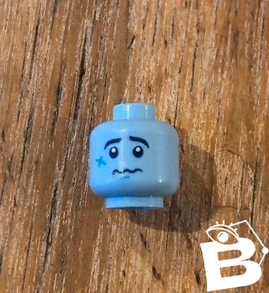 Partie de figurine Lego tête bleue