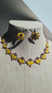 Jewelry Necklace, earrings (Taratata) enamelled