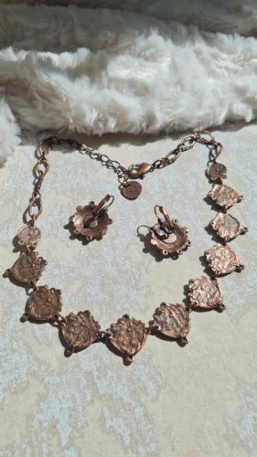 Parure Collier, boucles doreilles ( Taratata ) émaillé