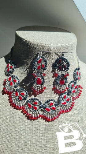 Parure Collier, boucles doreilles ( Taratata ) émaillé