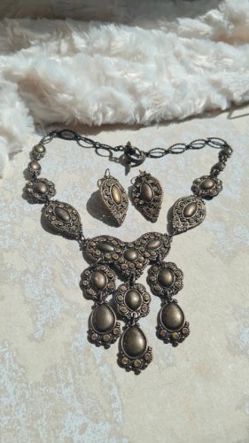 Parure Collier, boucles doreilles ( Taratata ) émaillé