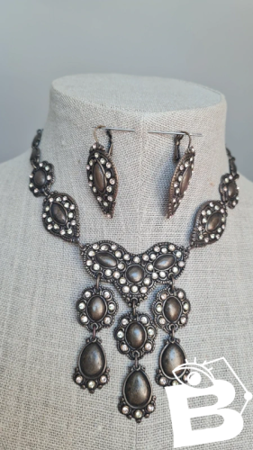 Parure Collier, boucles doreilles ( Taratata ) émaillé