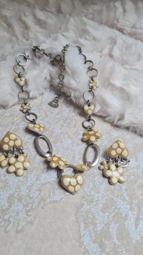 Parure Collier, boucles doreilles ( Taratata ) émaillé