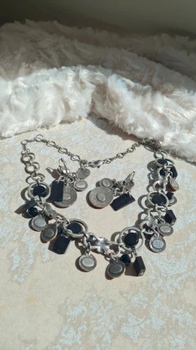 Parure Collier, boucles doreilles ( Taratata ) émaillé