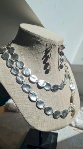 Necklace set, long necklace or belt earrings (Cécile & Jeanne)
