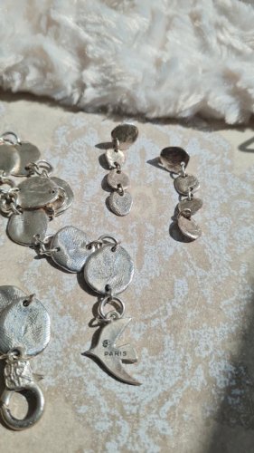 Parure Collier, sautoir ou ceinture boucles doreilles ( Cécile & Jeanne )