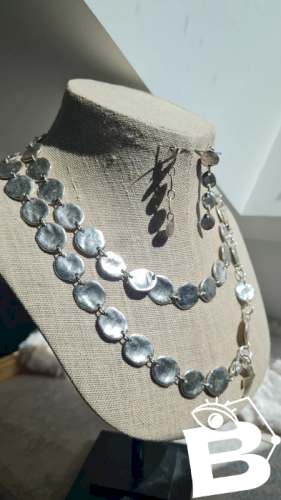 Parure Collier, sautoir ou ceinture boucles doreilles ( Cécile & Jeanne )