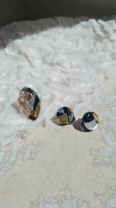 Parure de bague et boucles doreilles en verre de Murano