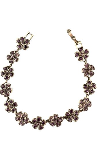 Parure Florale collier Draperie et bracelet vintage Maison Monet Couture chic