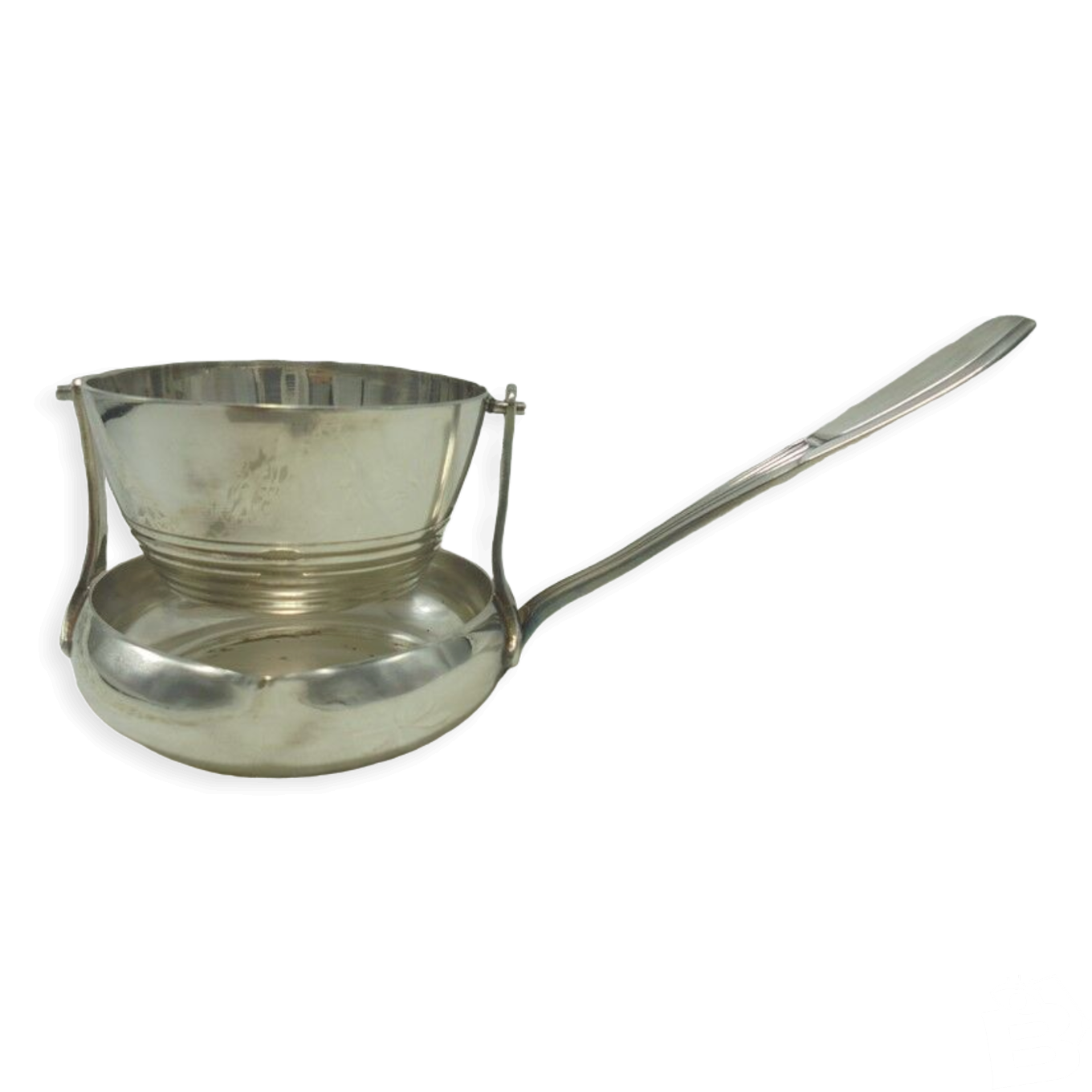 Cuillère à thé vintage en métal argenté dans sa boîte d'origine
