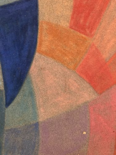 Pastel Sur Papier 1920 Jeanne Kosnick Kloss Art Abstrait Abstraction