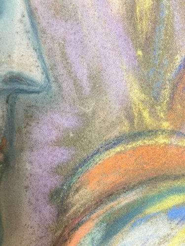 Pastel Sur Papier 1930 Jeanne Kosnick Kloss Art Brut Ancien Portrait