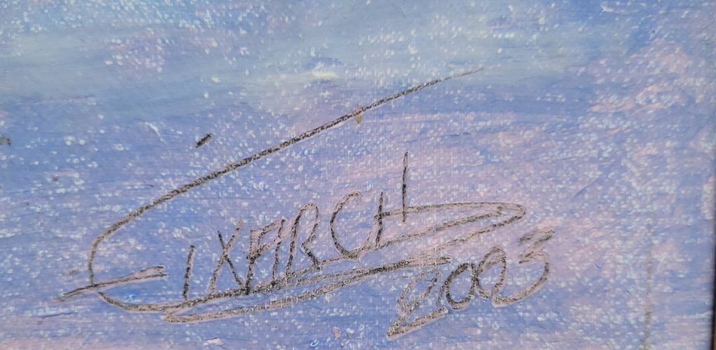 Pastel sur toile dYves EIXARCH : grand nu masculin assis