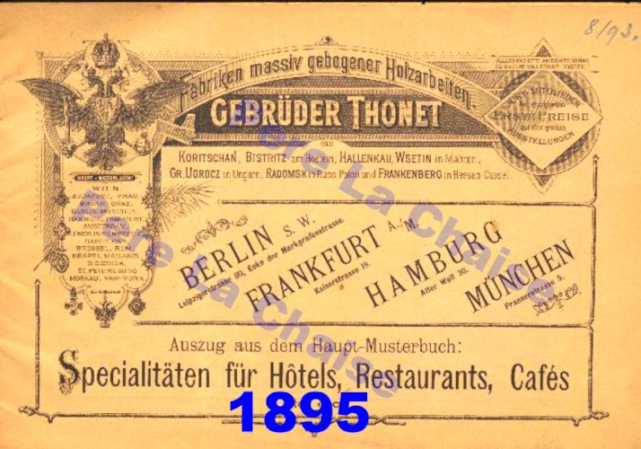  Patère murale de THONET à 5 esses, 1900 Ca
