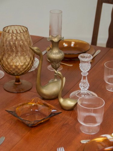 Patrice, le cendrier en verre orange N°40