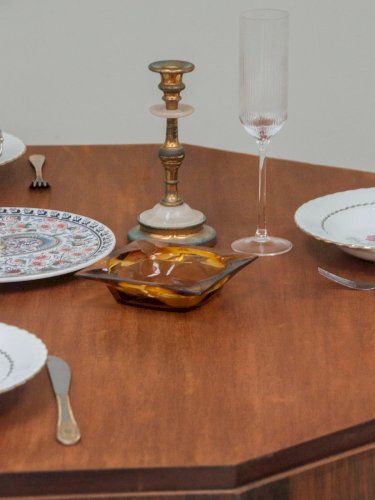 Patrice, le cendrier en verre orange N°40