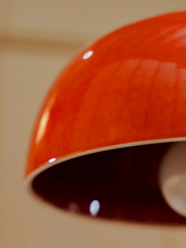 Paulette, la lampe baladeuse en céramique orange N°102