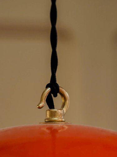 Paulette, la lampe baladeuse en céramique orange N°102