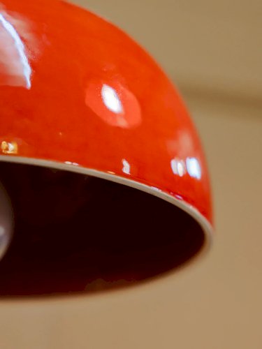 Paulette, la lampe baladeuse en céramique orange N°102