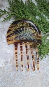 Ancient hair comb in imitation tortoiseshell