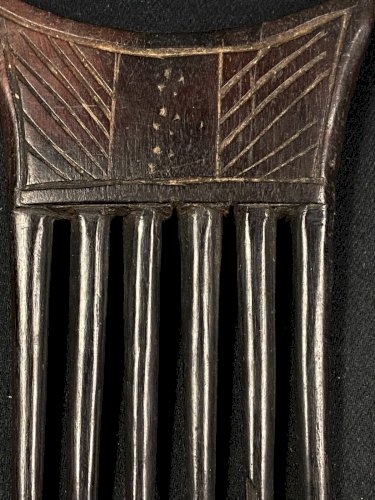 Peigne ancien à décor géométrique Akan Ashanti Baoulé Côte d'Ivoire Ghana