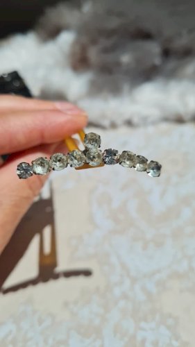 Peigne ancien en corne demi lune pour collection fin XIXé Siècle