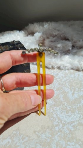 Peigne ancien en corne demi lune pour collection fin XIXé  Siècle
