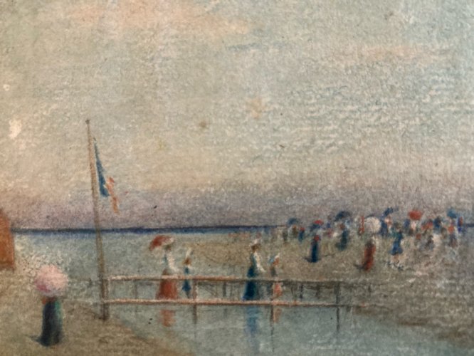 Peintre Gouache Aquarelle Papier Mer Océan Art A Identifier Bretagne Normandie ?