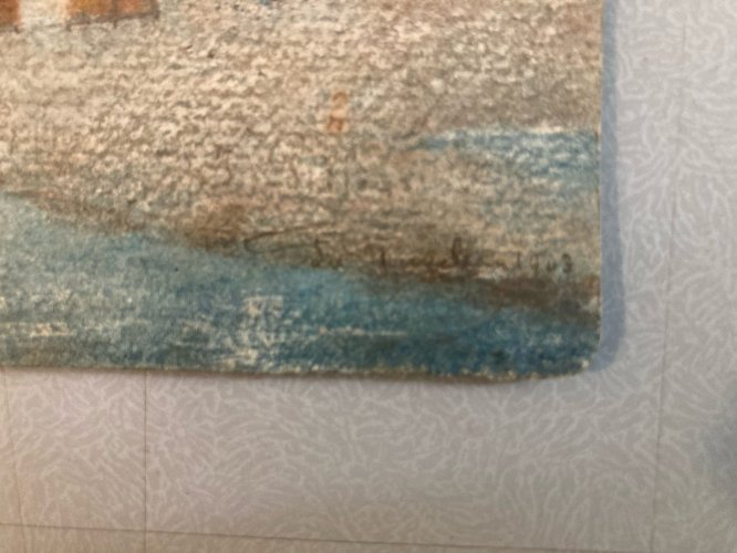 Peintre Gouache Aquarelle Papier Mer Océan Art A Identifier Bretagne Normandie ?