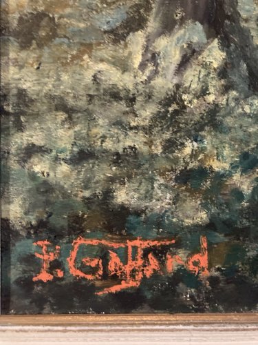 Peinture 1950 Pont Huile Toile Post Impressionnisme Impressionniste Art