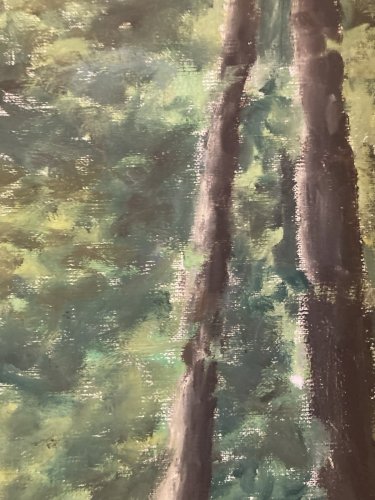 Peinture 1950 Pont Huile Toile Post Impressionnisme Impressionniste Art