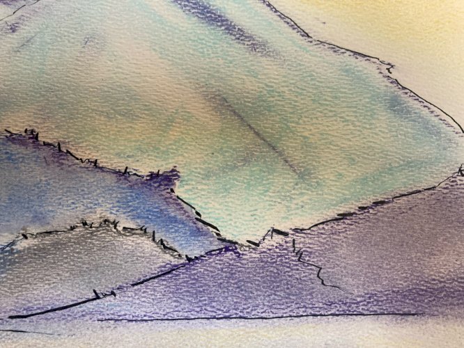 Peinture 1970 Papier Gouache Nevada État Unis À Identifier Amérique Wagrez US