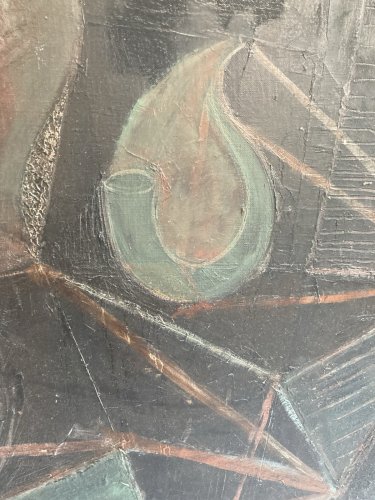 Peinture 1971 Huile Toile Vanité Art Abstrait Antoine AGRA Abstraction