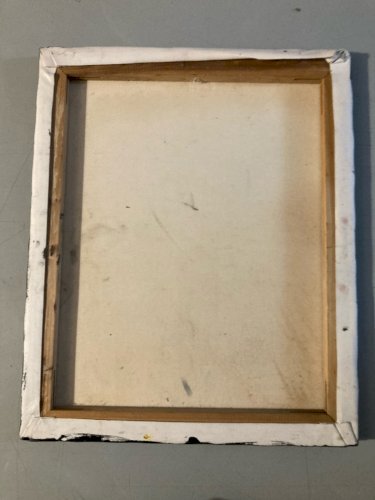 Peinture 1980 Huile Sur Toile Abstrait  Hst Abstraction A Identifier