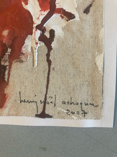Peinture 2007 Huile Sur Toile Art Abstrait Henry Noël Achoquer Abstraction