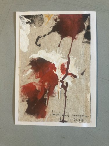 Peinture 2007 Huile Sur Toile Art Abstrait Henry Noël Achoquer Abstraction