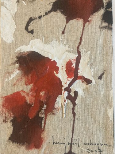 Peinture 2007 Huile Sur Toile Art Abstrait Henry Noël Achoquer Abstraction