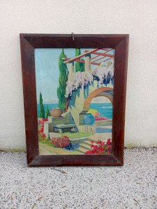Old oil painting dated 1947