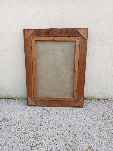 Peinture à l'huile ancienne datée de 1947